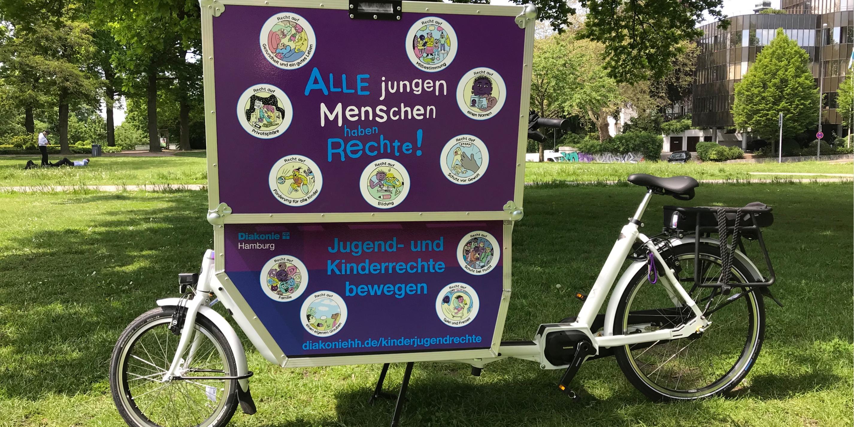 Kinderrechte-Projektfahrrad